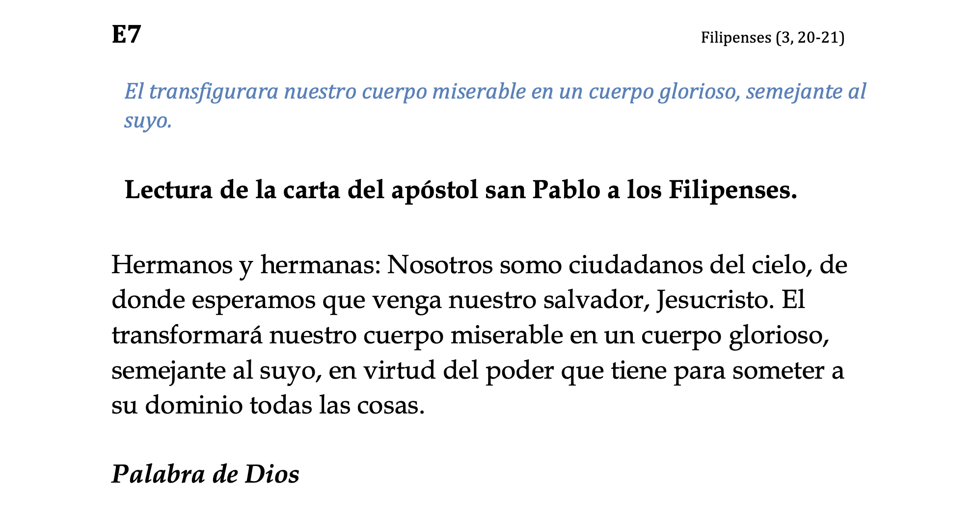 Filipenses 3, 20-21